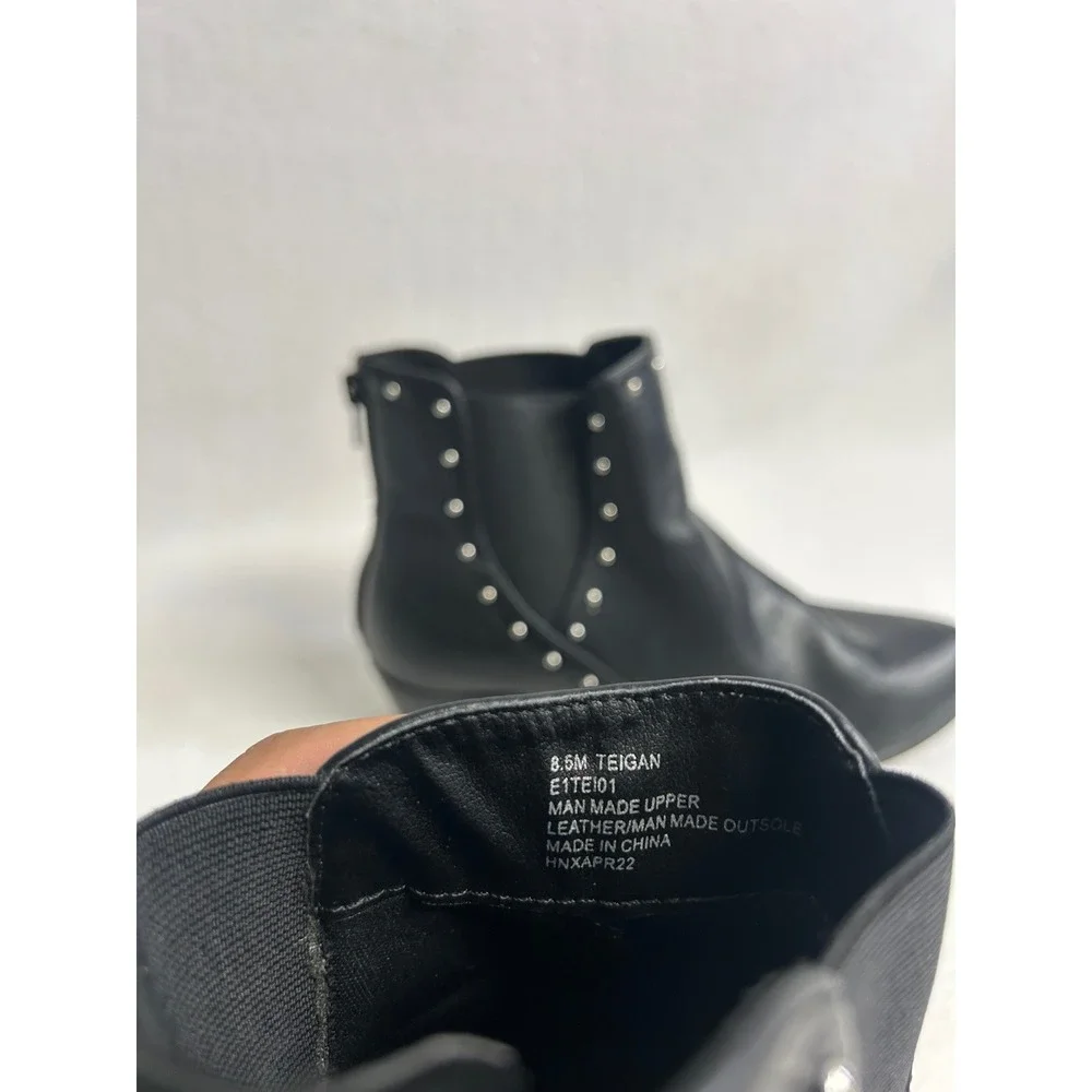 Edgy Rocker Esprit Womens 8.5M Black Studded Teigan Chelsea Ankle Boot